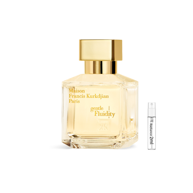Maison Francis Kurkdjian Gentle Fluidity Gold – Warm Vanilla Amber Musky Luxury Fragrance (2ml Sample) | Radiance Fragrance