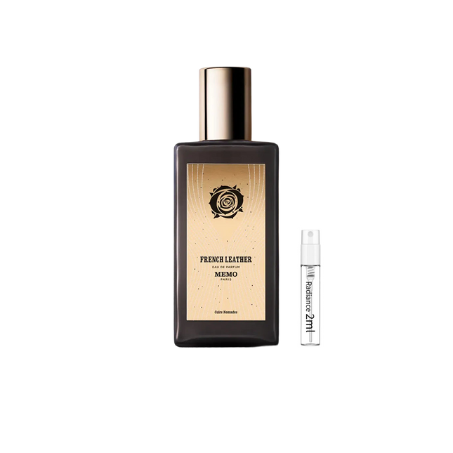Memo Paris French Leather – Elegant Rose Suede Leather Luxury Fragrance (2ml Sample) | Radiance Fragrance