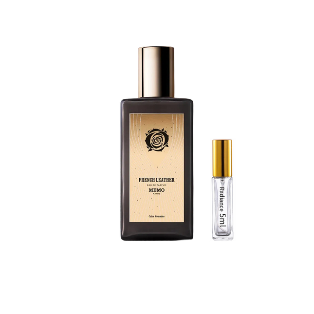 Memo Paris French Leather – Elegant Rose Suede Leather Luxury Fragrance (5ml Sample) | Radiance Fragrance