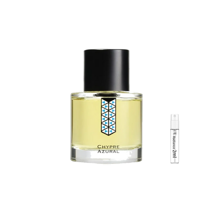 Les Indémodables Chypre Azural retail bottle with Radiance Fragrance 2 mL sample